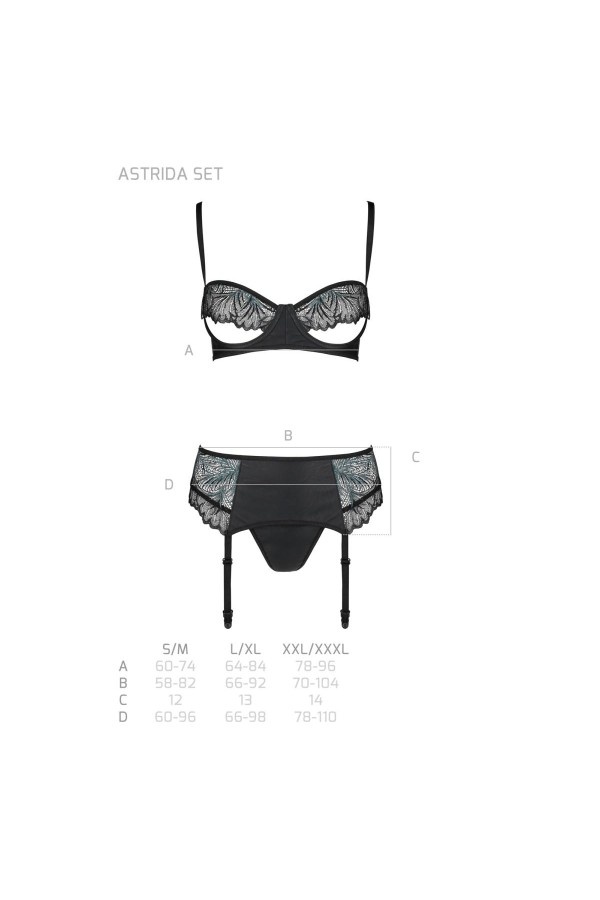 Astrida 3er Set schwarz von Passion-Exklusiv kaufen | Fesselliebe