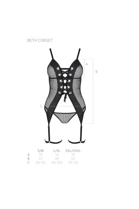 Beth Korsett & Tanga schwarz von Passion-Exklusiv kaufen | Fesselliebe
