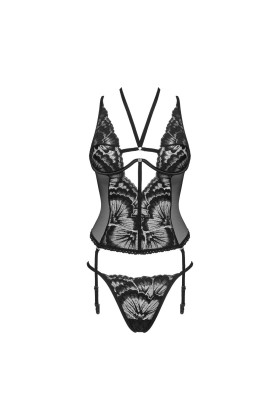 Alessya Korsett & Tanga schwarz von Obsessive kaufen | Fesselliebe