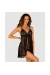 Sedila Babydoll & Im Schritt Offener Tanga Schwarz von Obsessive