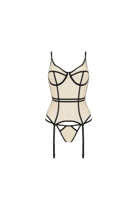 Serara Korsett & Tanga beige von Passion-Exklusiv kaufen | Fesselliebe