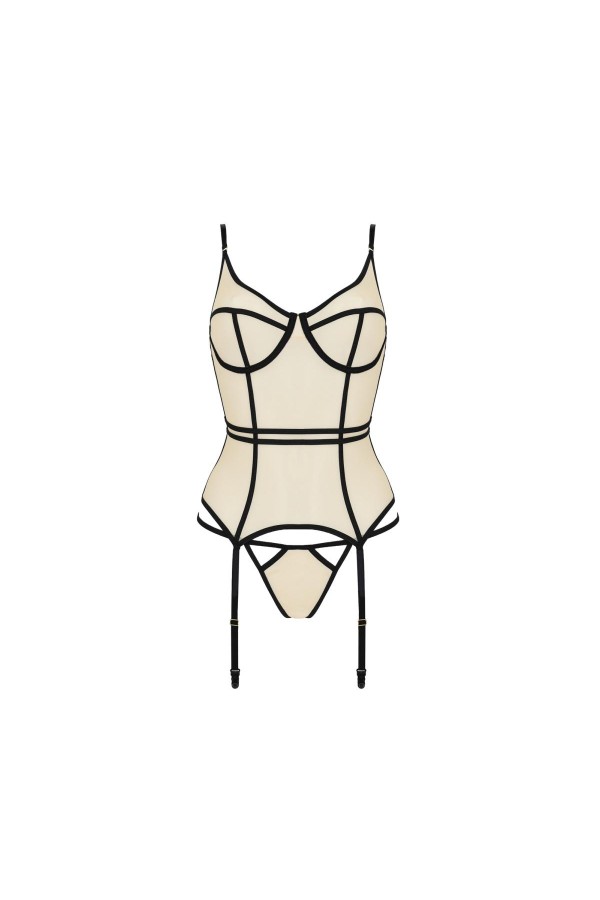 Serara Korsett & Tanga beige von Passion-Exklusiv kaufen | Fesselliebe