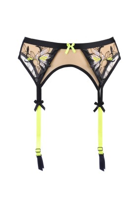 Strumpfgürtel beige-schwarz V-10142 von Axami kaufen | Fesselliebe