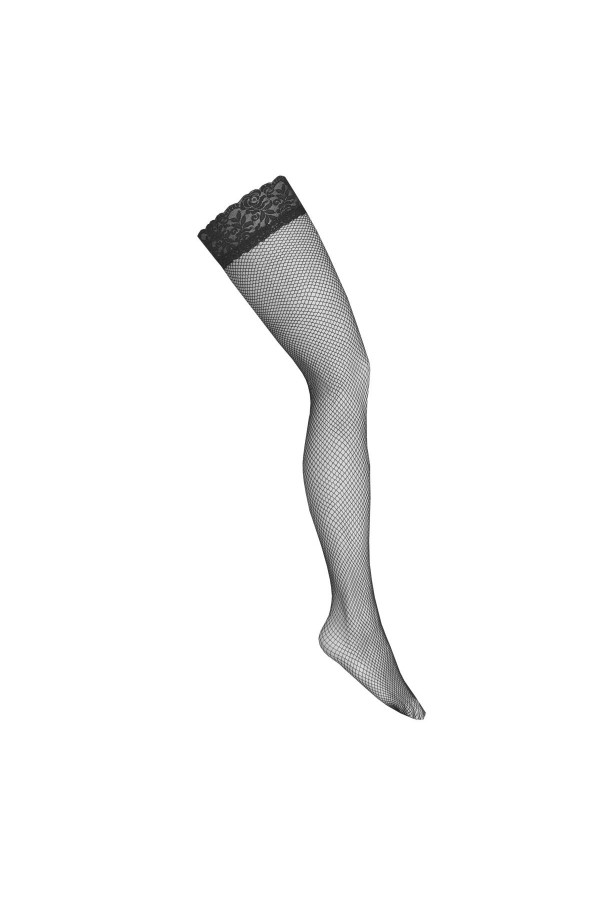Netz Halterlose schwarz H004 von Kotek kaufen | Fesselliebe