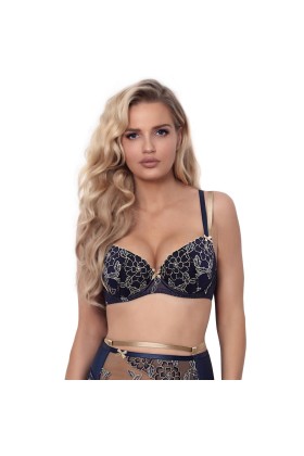 Push-Up BH blau-beige V-9421 von Axami kaufen | Fesselliebe