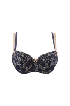 Push-Up BH blau-beige V-9421 von Axami kaufen | Fesselliebe