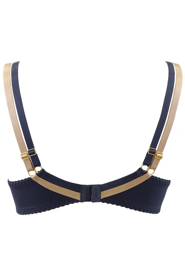 Push-Up BH blau-beige V-9421 von Axami kaufen | Fesselliebe