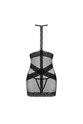 Lacrisia Chemise & Tanga schwarz von Obsessive