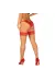 Mellania Halterlose Beige-Rot von Obsessive