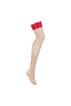 Mellania Halterlose Beige-Rot von Obsessive kaufen - Fesselliebe