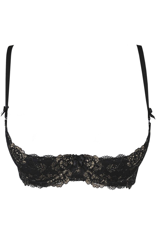 BH schwarz mit offenen Cups V-9831 von Axami kaufen | Fesselliebe