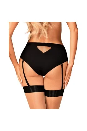 Editya Garter Höschen schwarz von Obsessive