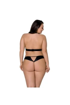 Malwia Size Plus 2er Set mit offenem BH schwarz von Passion Size Plus