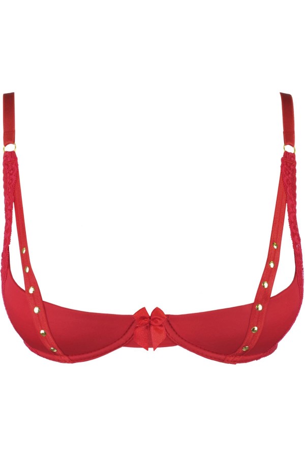 BH rot mit offenen Cups V-9771 von Axami kaufen | Fesselliebe