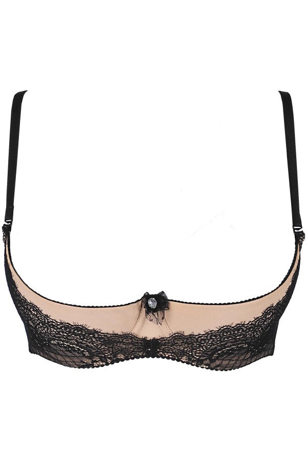 BH schwarz mit offenen Cups V-9891 von Axami kaufen | Fesselliebe