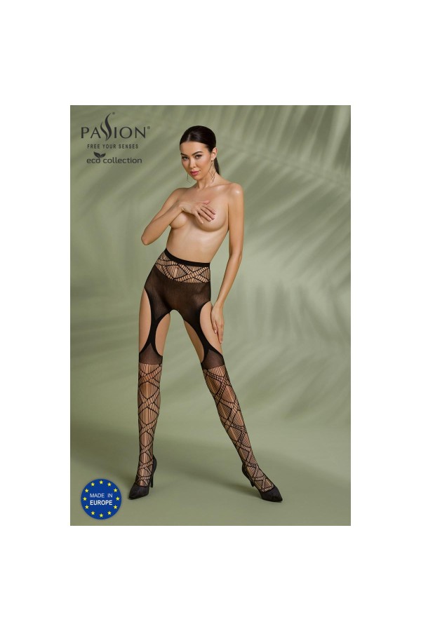 Eco Straps-Strumpfhose S005 schwarz von Passion Eco Collection kaufen | Fesselliebe