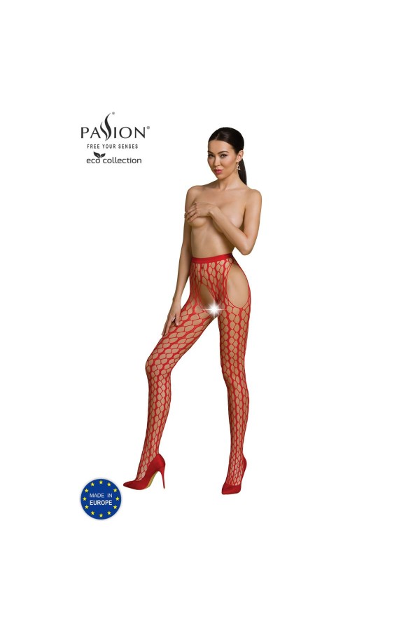 Eco Strumpfhose Ouvert S007 rot von Passion Eco Collection kaufen | Fesselliebe
