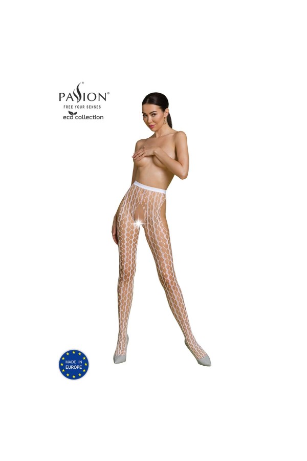 Eco Strumpfhose Ouvert S007 weiß von Passion Eco Collection kaufen | Fesselliebe