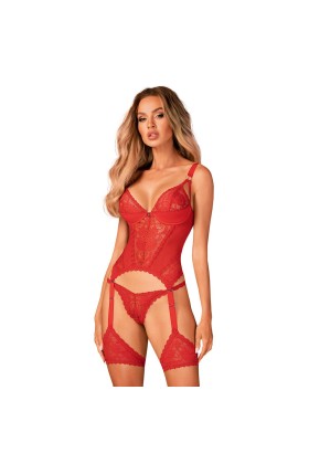 Belovya Korsett & Tanga rot von Obsessive kaufen | Fesselliebe