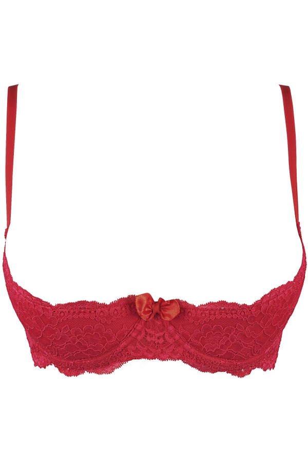 BH rot mit offenen Cups V-9801 von Axami kaufen | Fesselliebe