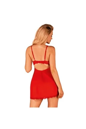 Amor Cherris Chemise & Tanga rot von Obsessive