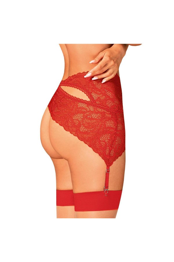 Atenica Strumpfgürtel rot von Obsessive kaufen | Fesselliebe