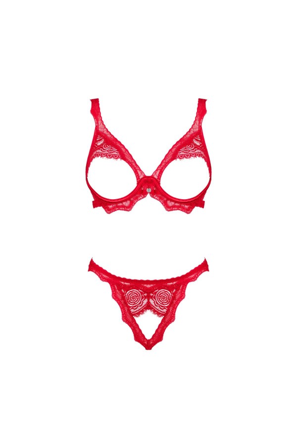 Bergamore 2er Set mit offenem BH von Obsessive kaufen | Fesselliebe