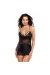 Babydoll & String schwarz V-10479 von Axami