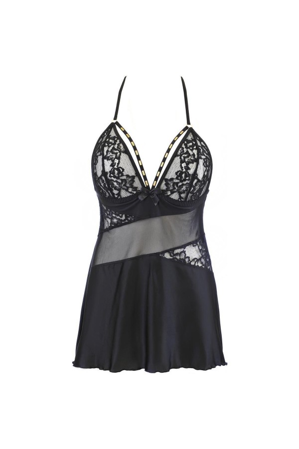 Babydoll & String schwarz V-10479 von Axami kaufen | Fesselliebe