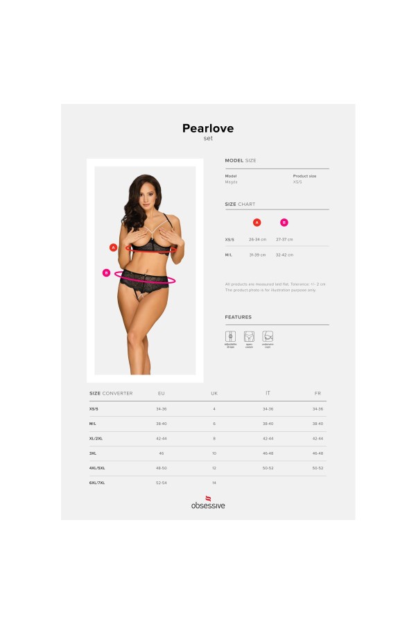 Pearlove 2er Set schwarz von Obsessive kaufen | Fesselliebe