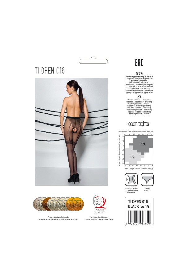 Strumpfhose 016 offen (ouvert Strumpfhose) schwarz von Passion-Exklusiv kaufen | Fesselliebe