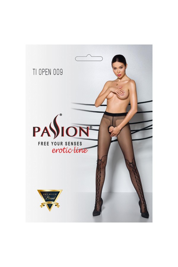 Strumpfhose 009 offen (ouvert Strumpfhose) schwarz von Passion-Exklusiv kaufen | Fesselliebe
