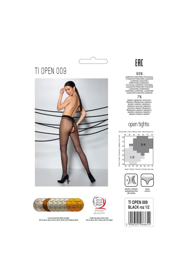 Strumpfhose 009 offen (ouvert Strumpfhose) schwarz von Passion-Exklusiv kaufen | Fesselliebe
