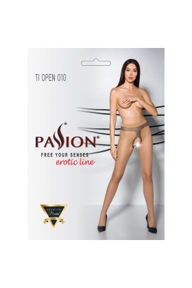 Strumpfhose 010 offen (ouvert Strumpfhose) beige von Passion-Exklusiv kaufen | Fesselliebe