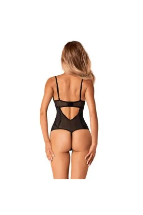 Serena Love offener Schritt Body schwarz von Obsessive