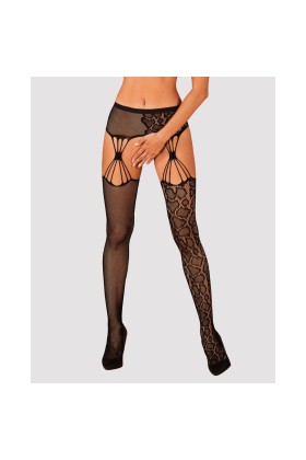 Garter Strümpfen S821 schwarz von Obsessive kaufen | Fesselliebe