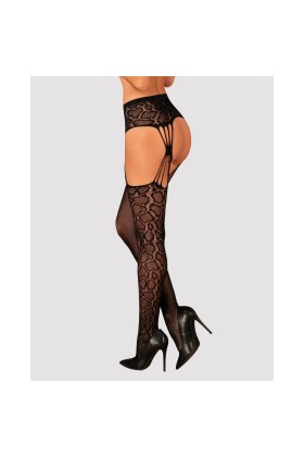 Garter Strümpfen S821 schwarz von Obsessive kaufen | Fesselliebe