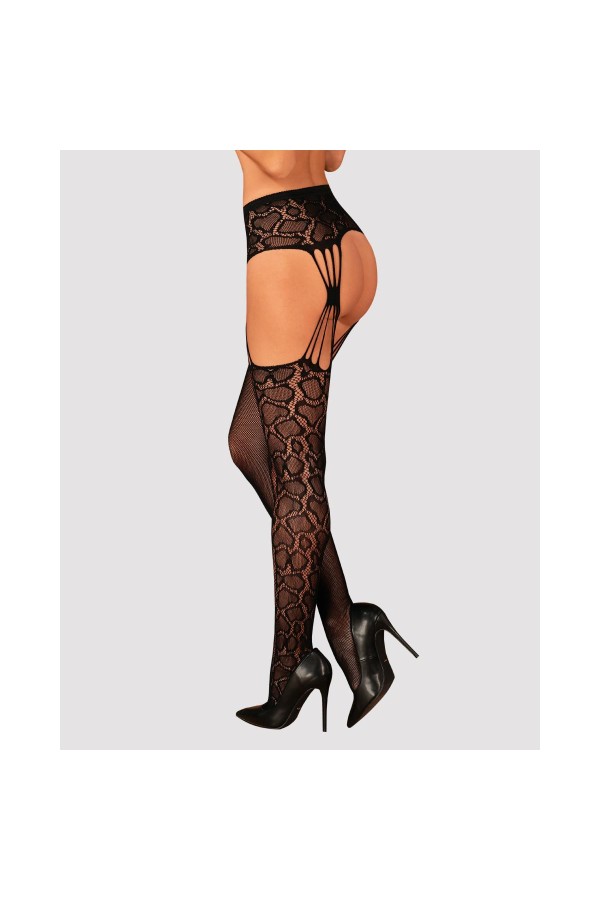 Garter Strümpfen S821 schwarz von Obsessive kaufen | Fesselliebe