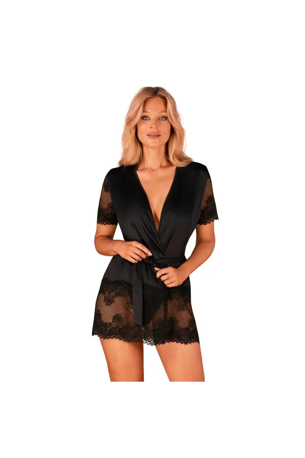 Maderris Negligee Schwarz von Obsessive kaufen - Fesselliebe