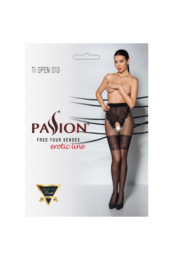 Strumpfhose 013 offen (ouvert Strumpfhose) schwarz von Passion-Exklusiv kaufen | Fesselliebe