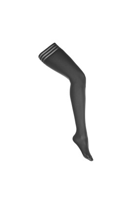 Halterlose wetlook schwarz H028 von Kotek kaufen | Fesselliebe