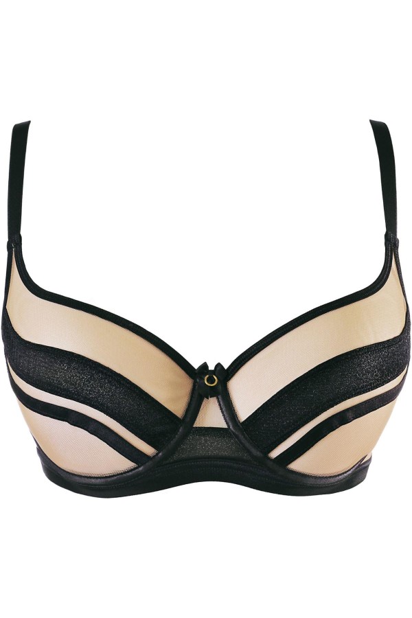 BH schwarz-beige V-10491 von Axami kaufen | Fesselliebe
