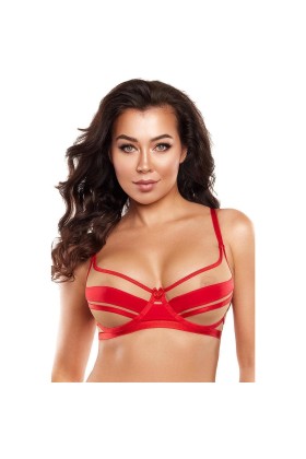 BH rot-beige V-10501 von Axami kaufen | Fesselliebe