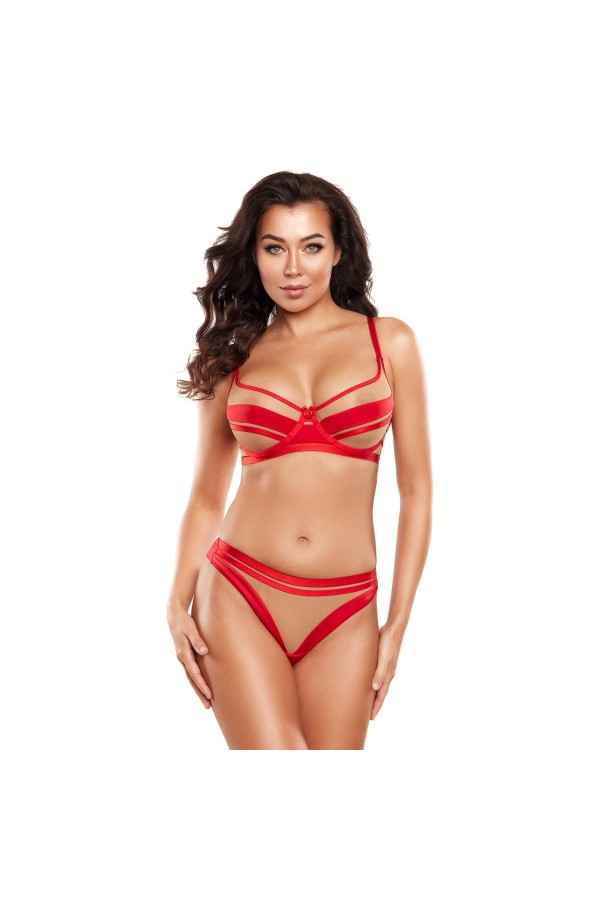 BH rot-beige V-10501 von Axami kaufen | Fesselliebe