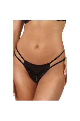 String Ouvert schwarz V-10698 von Axami