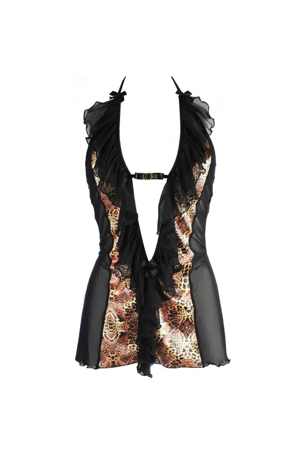 Babydoll & String schwarz V-10409 von Axami kaufen | Fesselliebe