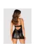 Norides Chemise & Tanga Schwarz von Obsessive