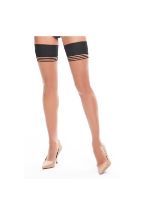 Halterlose nocciola-schwarz 20den H032  von Kotek kaufen | Fesselliebe