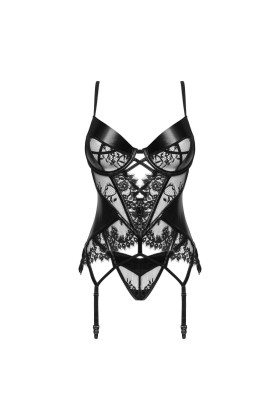 Leonela Korsett & Tanga schwarz von Beauty Night Fashion kaufen | Fesselliebe