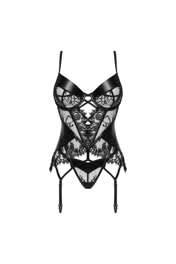 Leonela Korsett & Tanga schwarz von Beauty Night Fashion kaufen | Fesselliebe